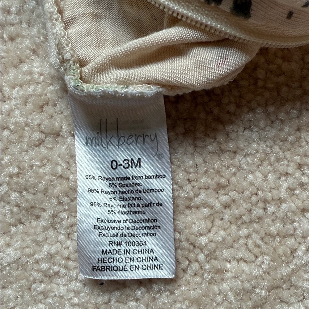 Milk Berry Charming Cream and Yellow Kids Footie with Animal Print - Picture 5 of 6